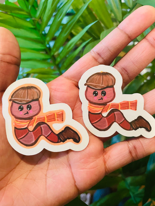 Mr. W. S. Worm Sticker