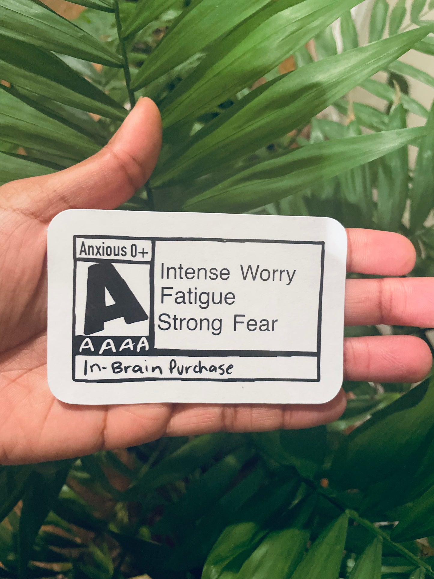 **Rated A for Anxious Sticker**