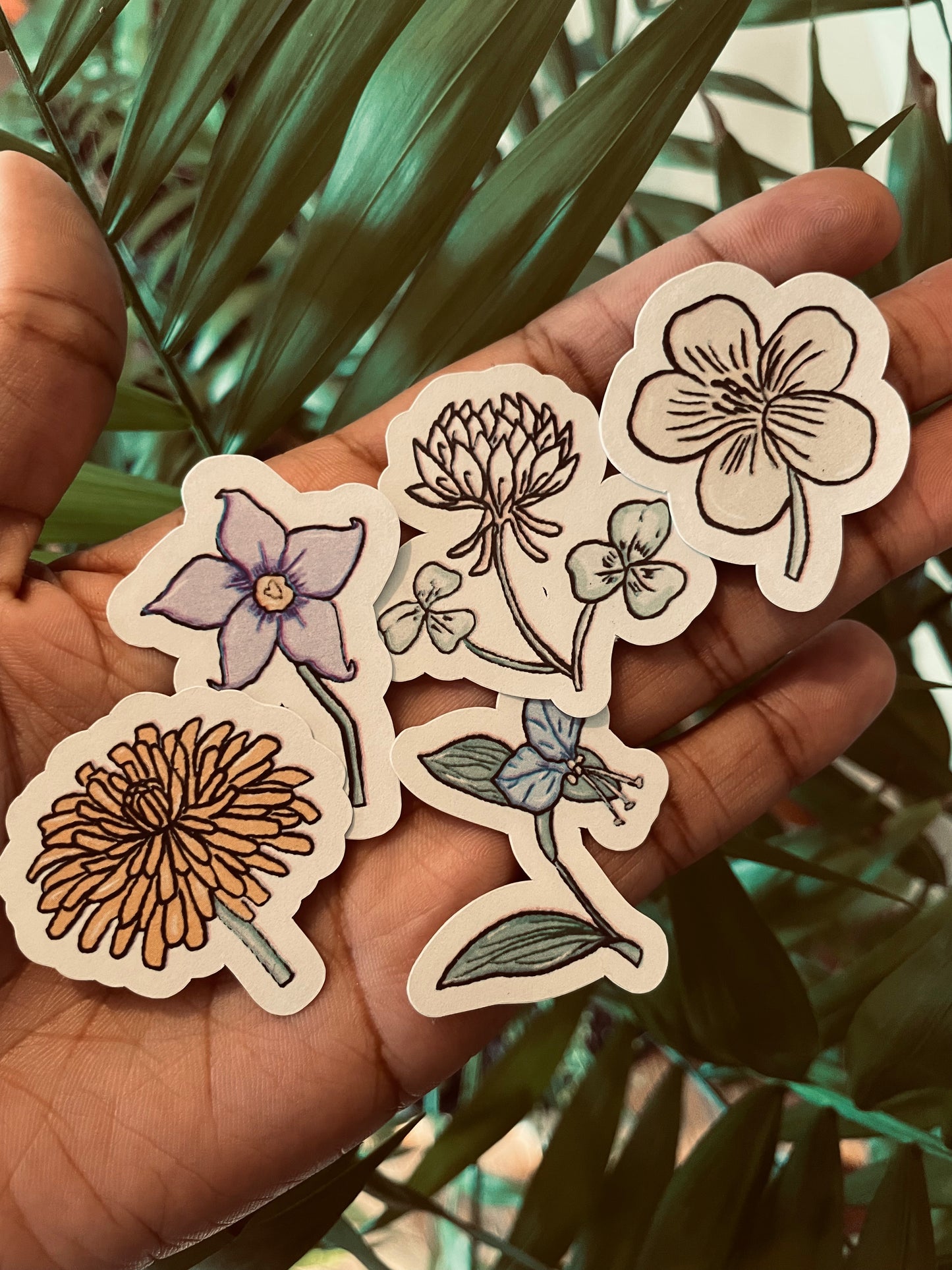 **Weed Flower Stickers**