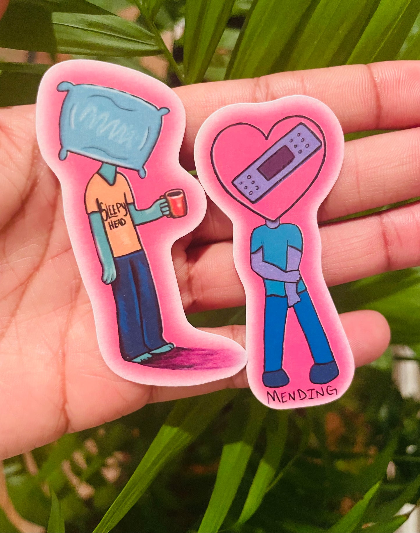 **Breast Cancer Exclusive Sleepy Head and Mending Sticker!**