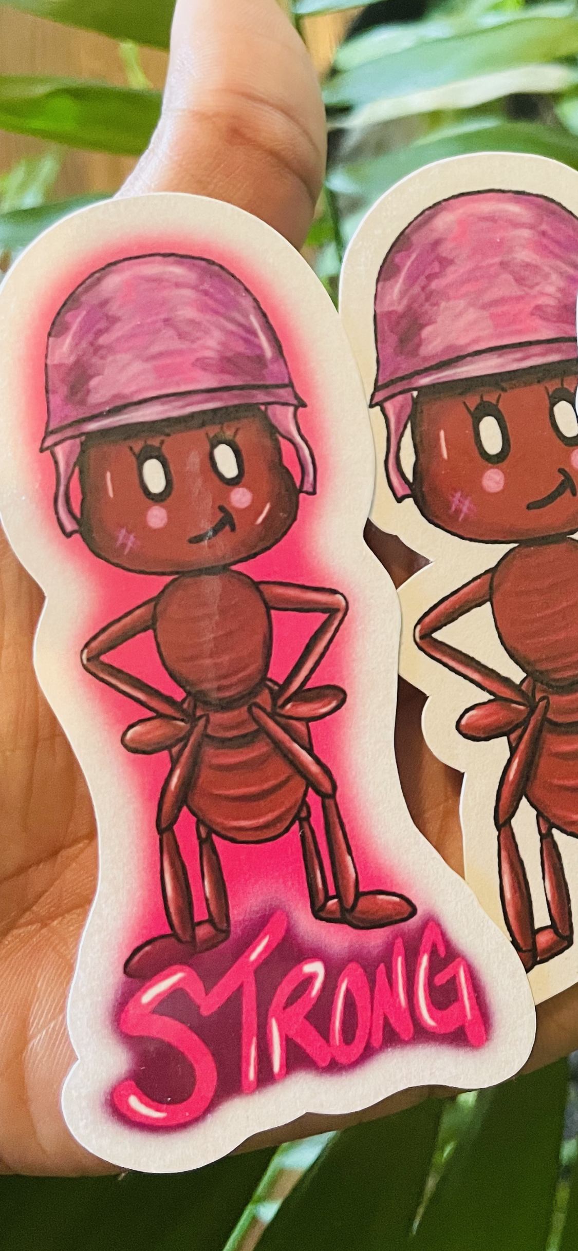 **Breast Cancer Awareness, Strong Army Ant and Helmet Stickers**